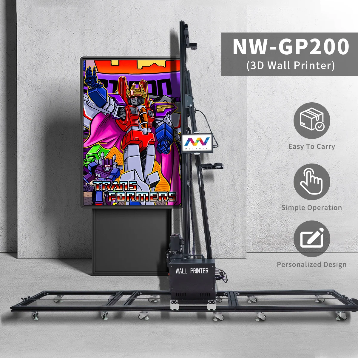 DX10 3D 5D Effect Outdoor Vertical Wall Printer Machine Inkjet Wall Printing Machine Indoor Paint