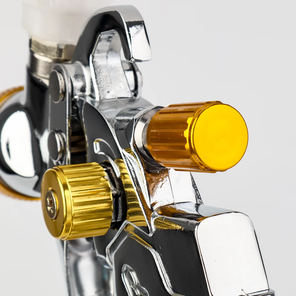 Professional Automotive Paint Spray Gun HVLP 1.4/1.7/2.0mm Spraying Nozzle With 10 Paint Filters, Pressure Gauge For Car.