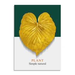 Living Room Decoration Wall Art Combination Painting Green Plant Leaves Flower Wall Art Plant Decoration Combination Painting