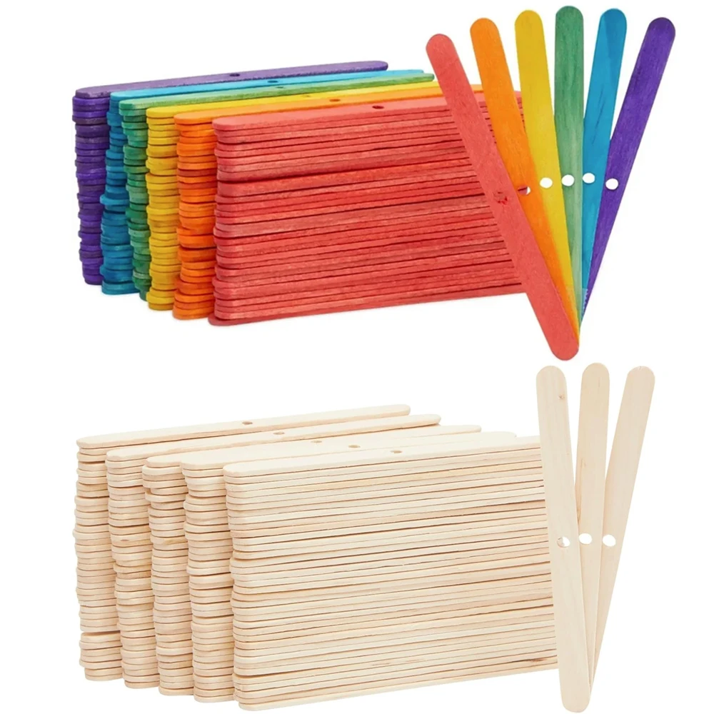 50pcs/set Wooden Multicolor Candle Wick Holders Custom DIY Candle Accessories Wicks Centering Tool Wholesale Wood Wick Holder