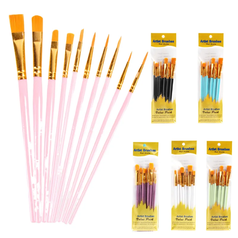 Набор кистей для рисования 10 ручек