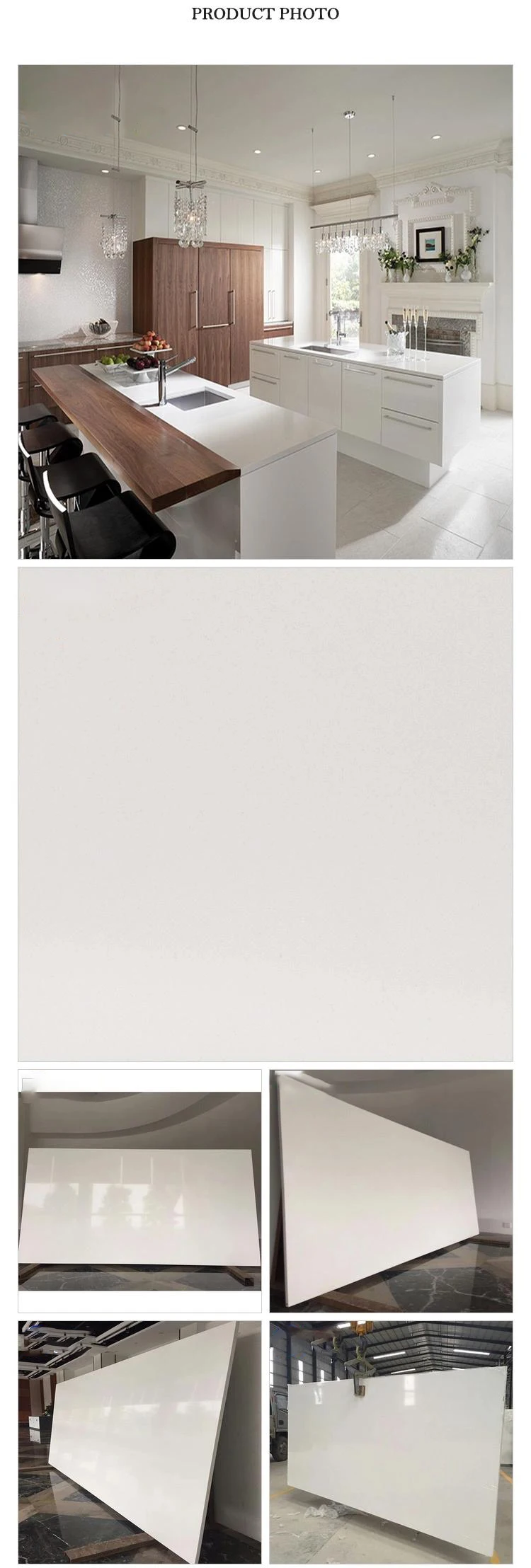 Large Quartz slabs white Artificial quartz stone calacatta  engineering panel kitchen top countertop