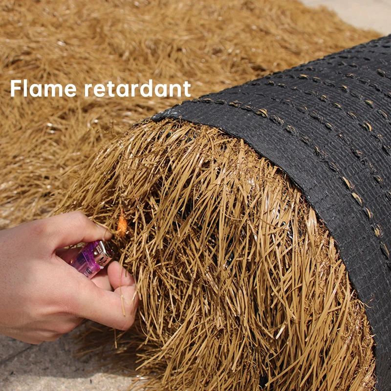 Waterproof plastic sheet roof materials artificial simulated grass synthetic thatch roof