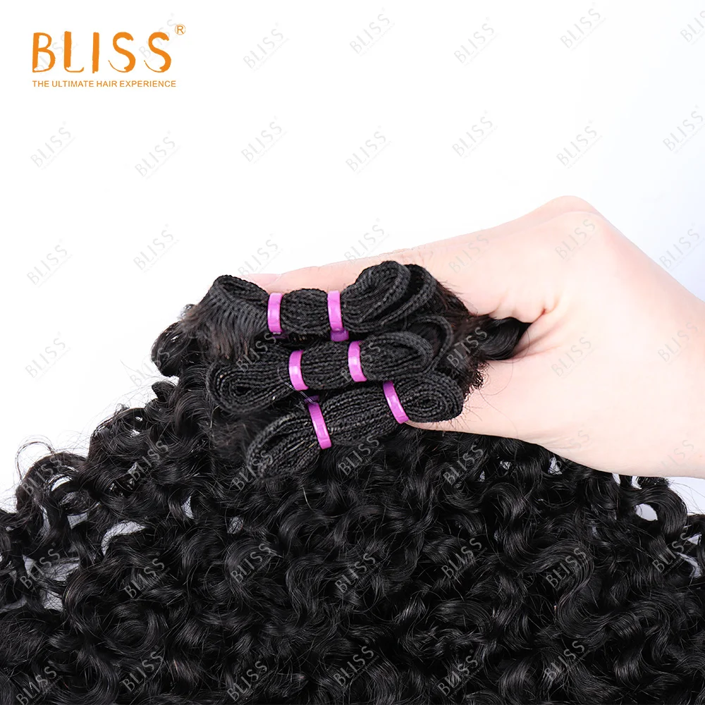 Bliss 10a 100% remy pixie curl Cuticle Aligned Double Drawn brazilian human Hair