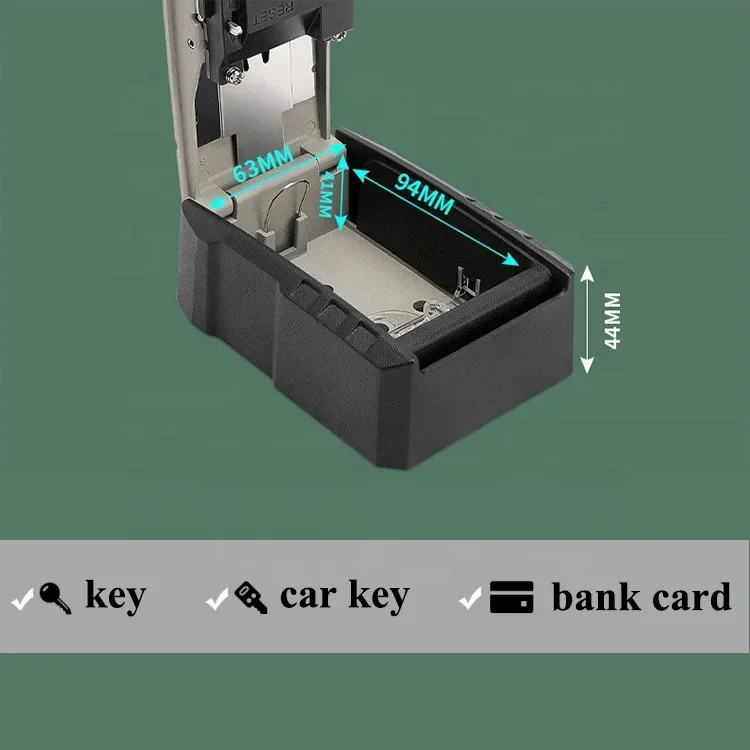 wall mounted key box 4 combination lock key holder box master lock key safe padlock