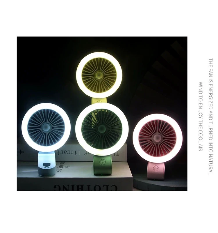 
Unique design fan with LED air cooler fan 270 degree angle adjustable table fan 