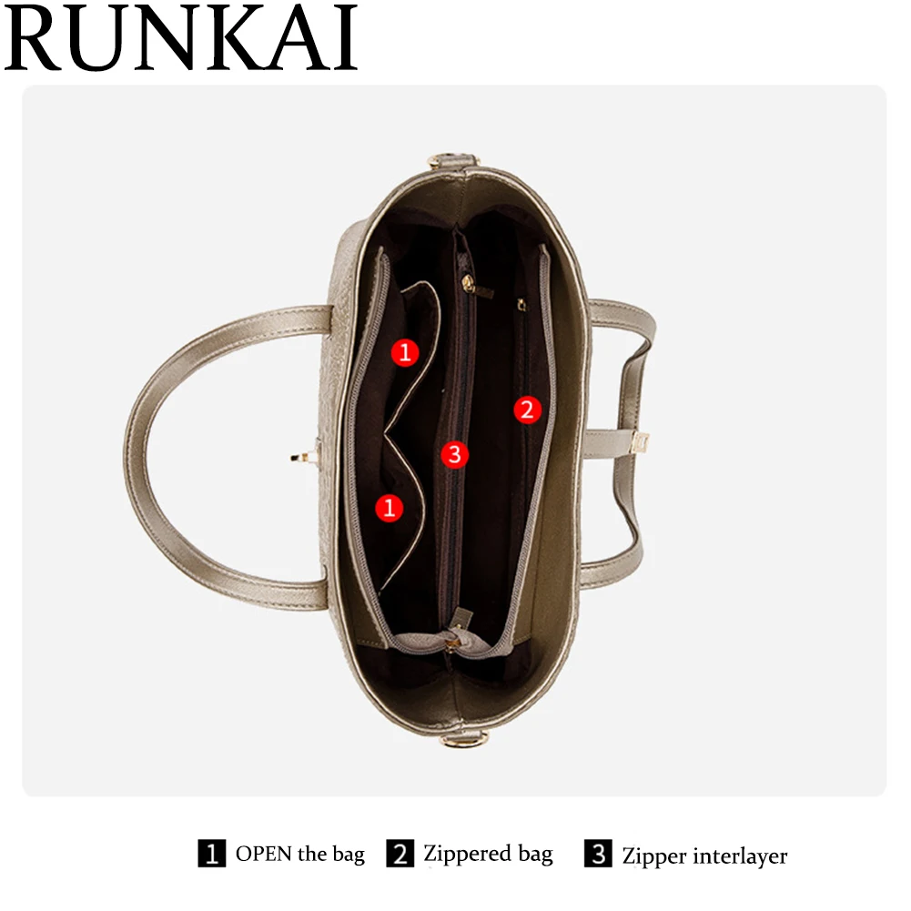 Women hand bags 2021 new Alligator Pattern PU Leather purse ladies handbag shoulder bag 4-piece suit