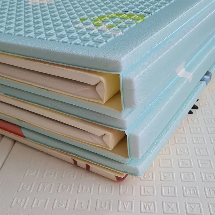 Double-side Waterproof Non Toxic Foldable Baby Cartoon Wholesale XPE Folding Baby Crawling Play Mat Kids Gym Picnic Mat for Baby
