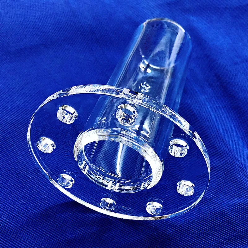 Transparent Quartz Glass Tube With Flange