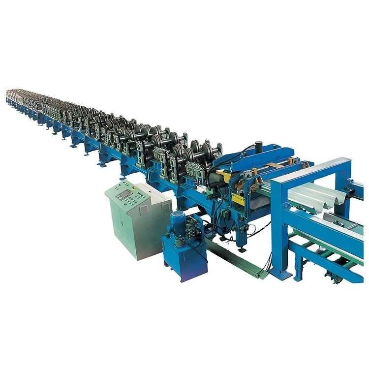 Industrial Aluzinc Steel Floor Deck Roll Forming Machine For High Steel Structure Buildings