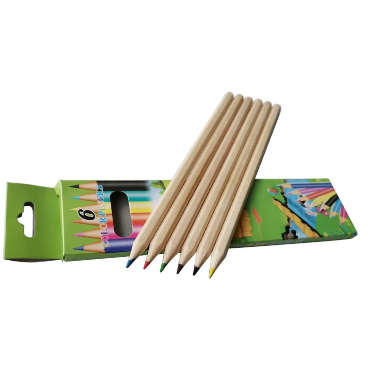 High Quality Environmental protection Natural Wooden 7 inch 6 Colors Pencil