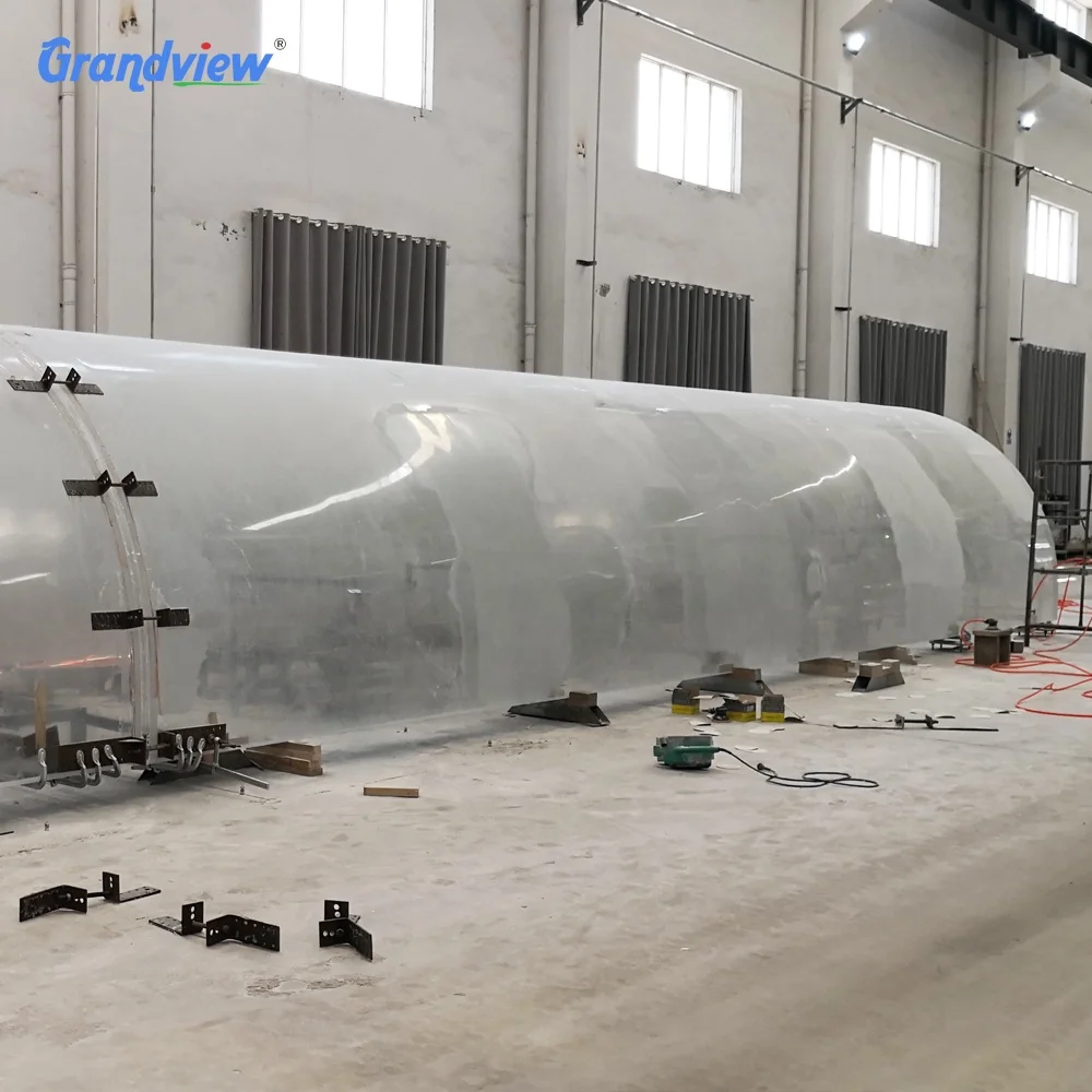 Acrylic aquarium tunnel for building underwater restaurant