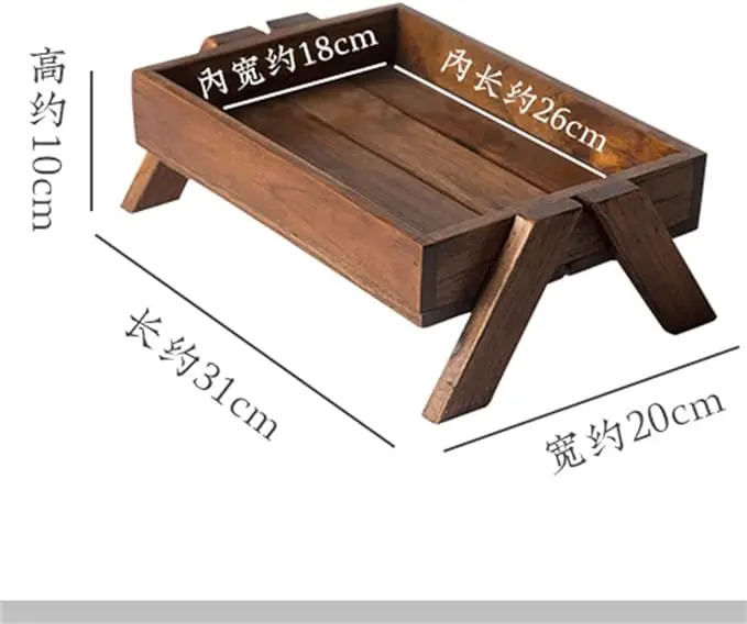 Eco-Friendly Custom Wholesale Wood Tray for Dry Fruit Snack Serving Vintage Design Style for Kitchen & Living Room Storage