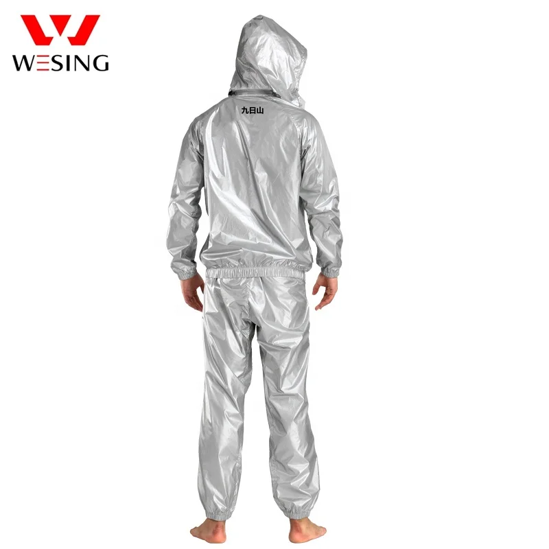 Wesing 2 Piece Custom Sauna Suit Boxing Gym Exercise Mens Fitness Sweat Sauna Suit