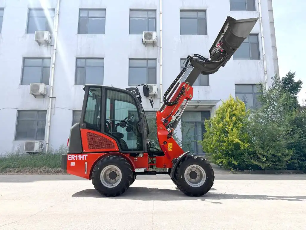 Everun 2024 Hot Sale ER11HT 0.8ton Imported Engine front end small diesel bucket compact mini wheel loader