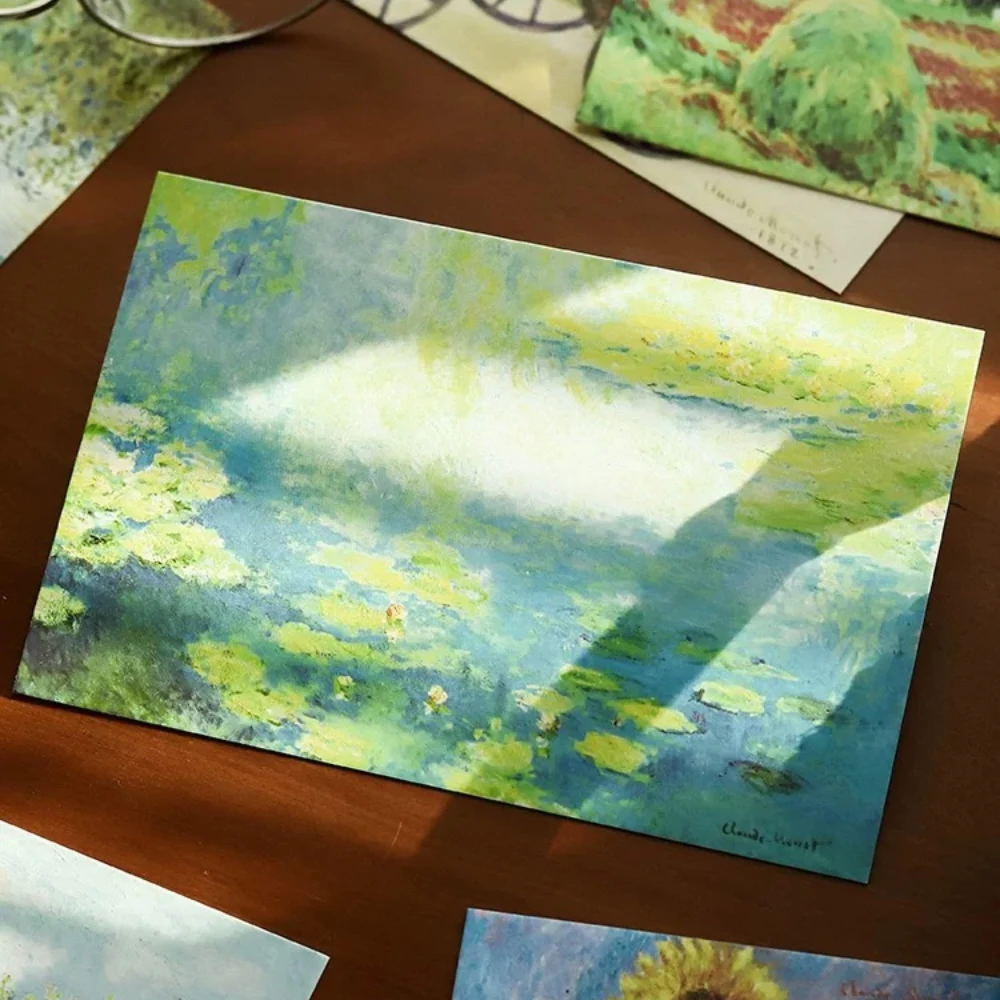 Customized printing handmade watercolour thick luxury postcard