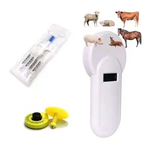 Digitization Electronic Ear Tag Identifier Rechargeable Microchip RFID Ear Tag Reader Handheld Identification Scanner