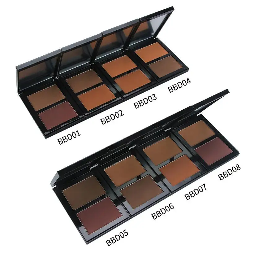Makeup 2 Colors Long-Lasting Face Make up Contouring Bronzer Cosmetics Private Logo Contour Palette