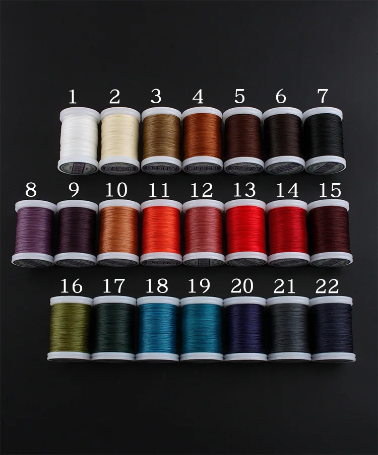 0.4MM Round Wax Thread Without Strands And Lint-free 120M Hand-stitched Polyester Handmade DIY Leather Thread