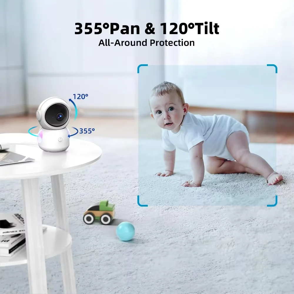 New 1080P Full HD CCTV Wireless Two-Way Audio Night Vision Smart Home Security Camera Video WiFi Baby Sleep Monitor With App