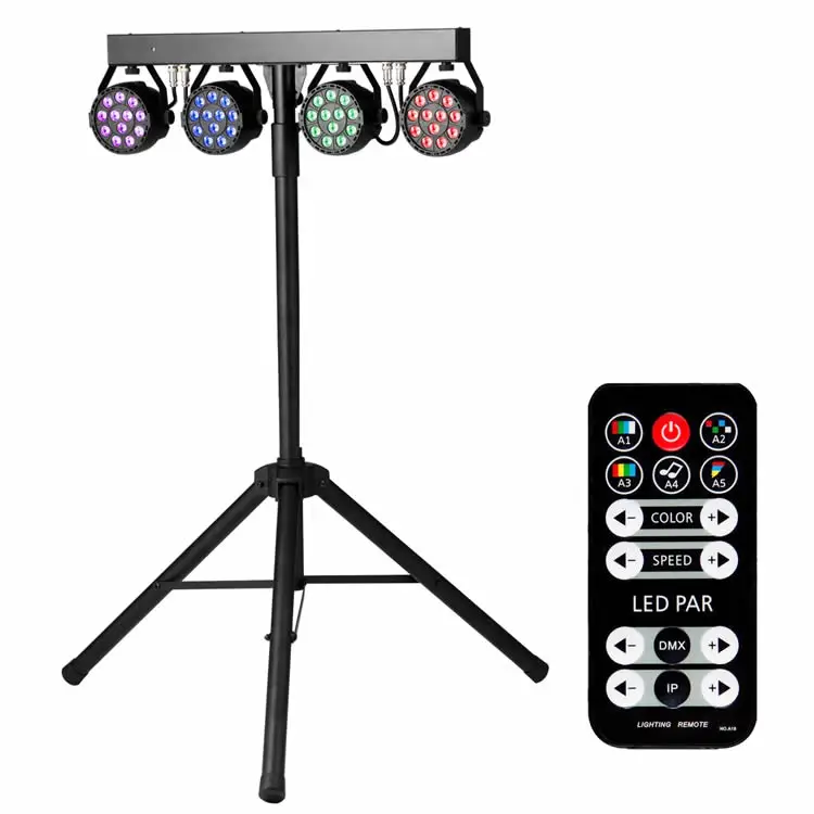
Wedding Party Remote Control 48PCS rgbw Led Par Light Kit 