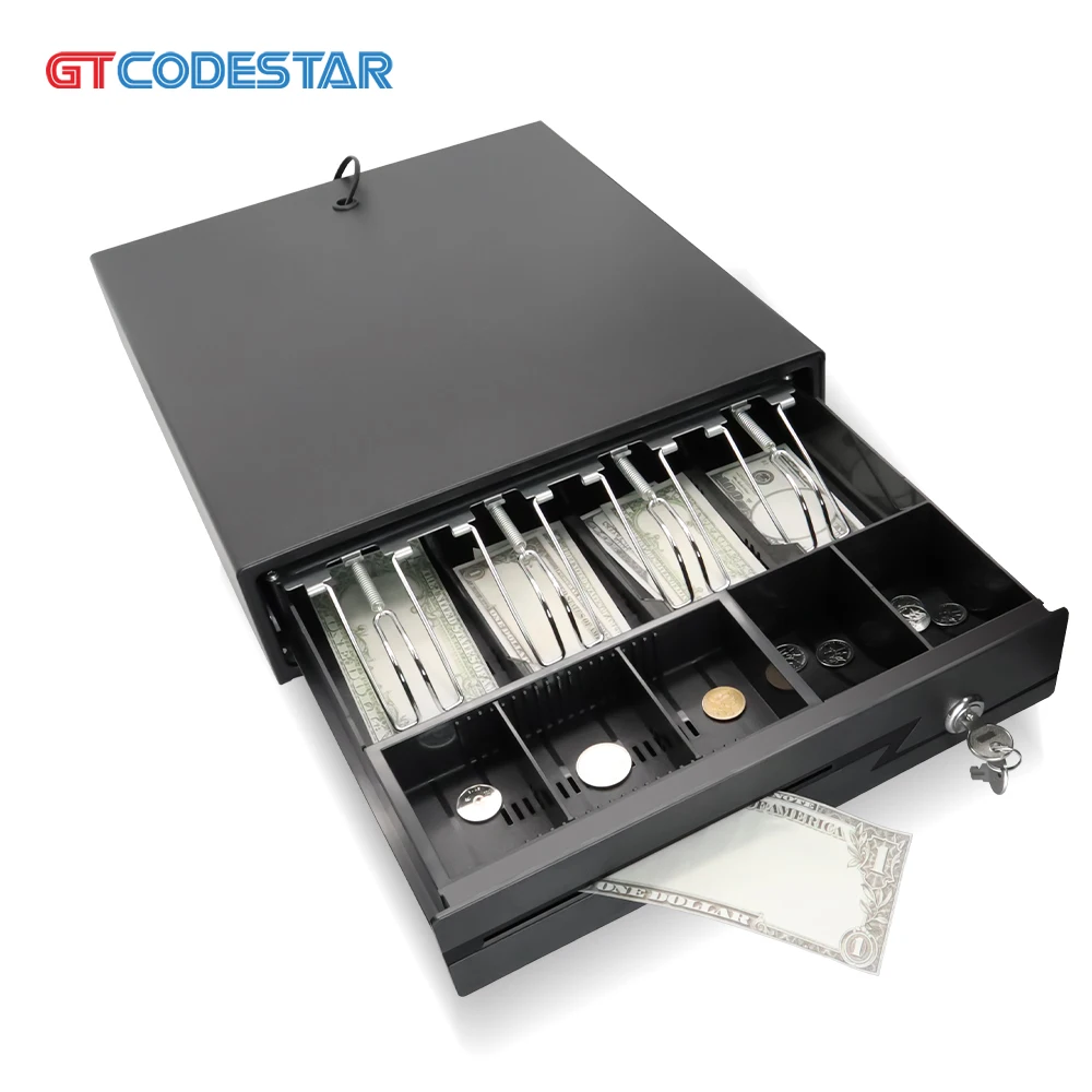 Cash Drawer Metal Case Box RJ11 RJ12 Electrical Money Cash Locker Register Drawer for  Supermarket POS System Machine