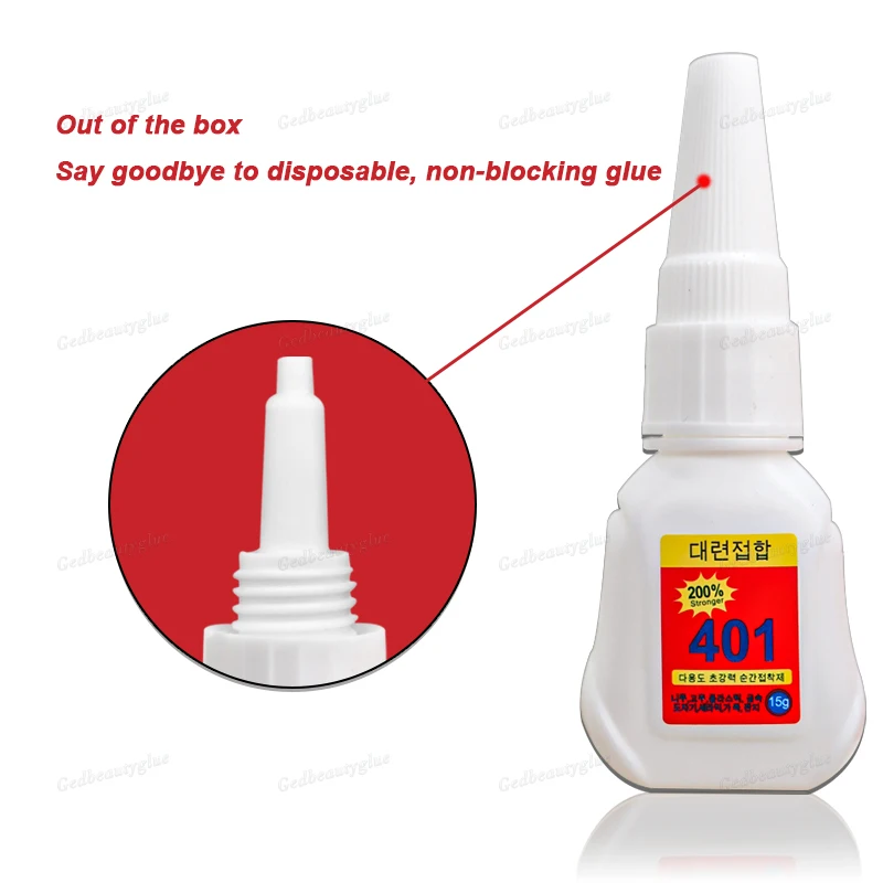 200% 401 Bulk Supply Professional Nail Glue Temperature Resilient Adheres Excellently in All Temps
