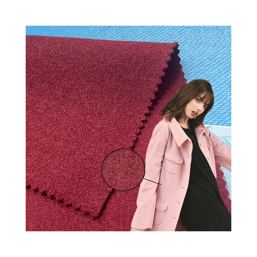 Australian Merino Wool 300gsm Soft & Warm for Coats & Trench Coats Merino Wool Micro Stretch Tweed Fabric