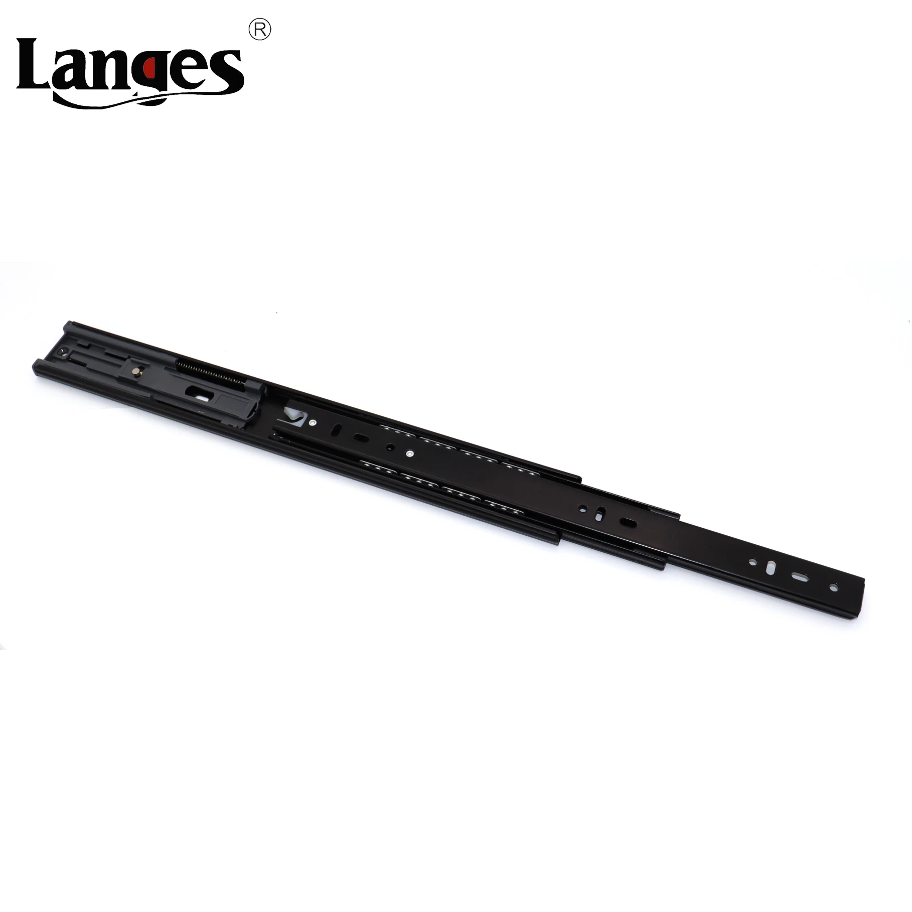 Heavy Duty Cold Roller Steel Soft Close Full Extension Ball Bearing Telescopic 3-Section Pull Basket Slide Rails