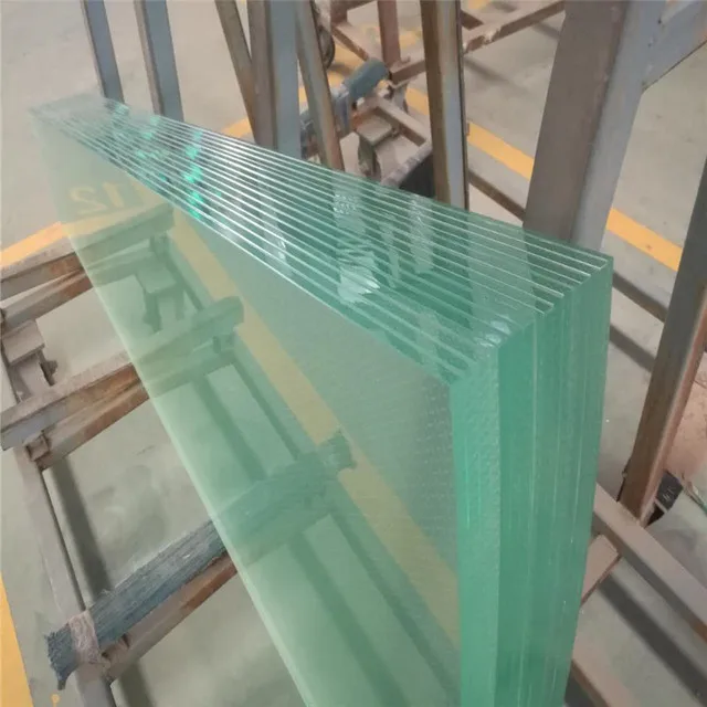 Factory custom ultra clear tempered laminated non-slip staircase floor step glass