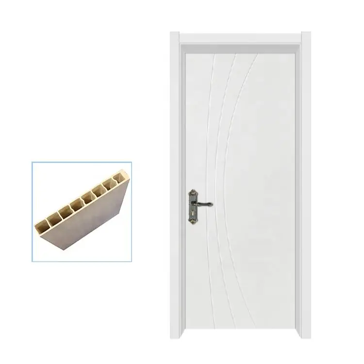 Modern Design Soundproof Hotel WPC Door Internal Bedroom Waterproof WPC PVC Interior Door