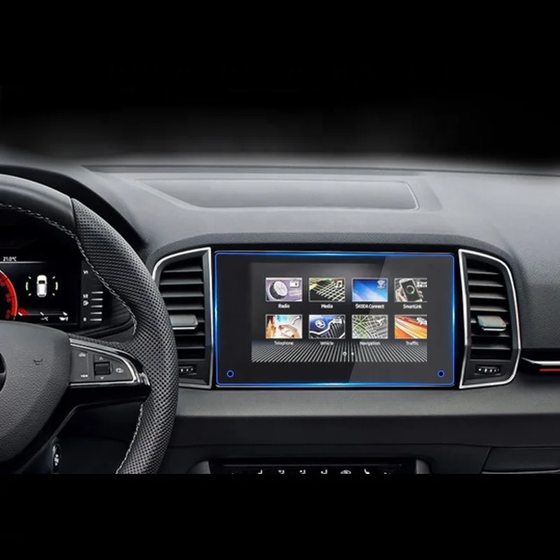 Аксессуары для интерьера автомобиля, HD закаленное стекло для навигации, защита сенсорного экрана для SKODA KAROQ, Защитная пленка для экрана инструмента
