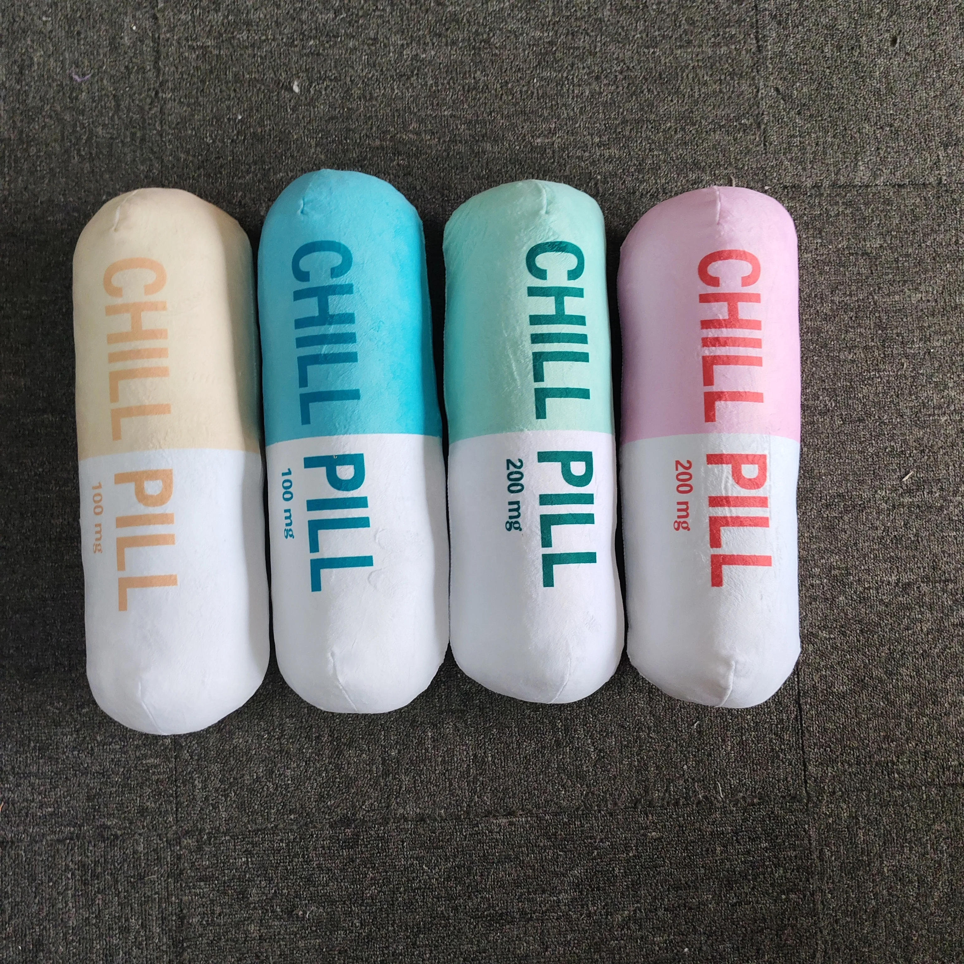 Factory customize plush capsule shaped pillow wholesale chill pill pillow cushion accept custom