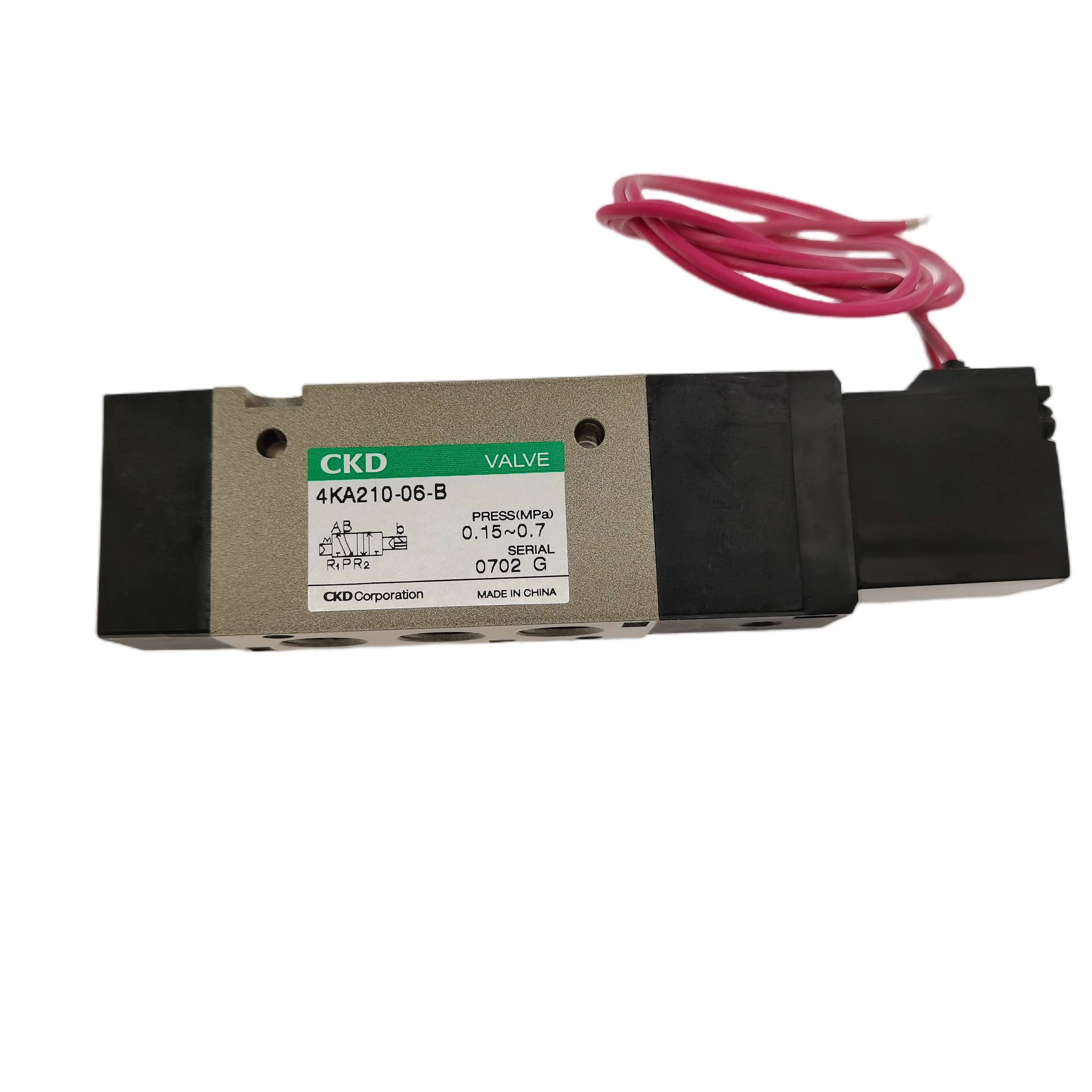 CKD Corp 4KA210-06-B-DC24V 24VDC, 1 Position, Single, Solenoid Valve AC220V