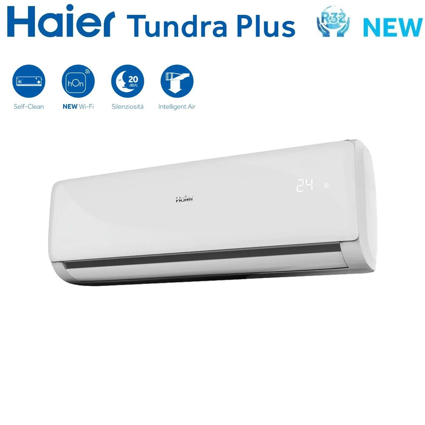 Climatizzzatore Condizionatore Haier квадруль Сплит Инвертор серии TUNDRA PLUS 7 + 9 con 4U75S2SR3FA R-32 Wi-Fi Integrato 7000 70