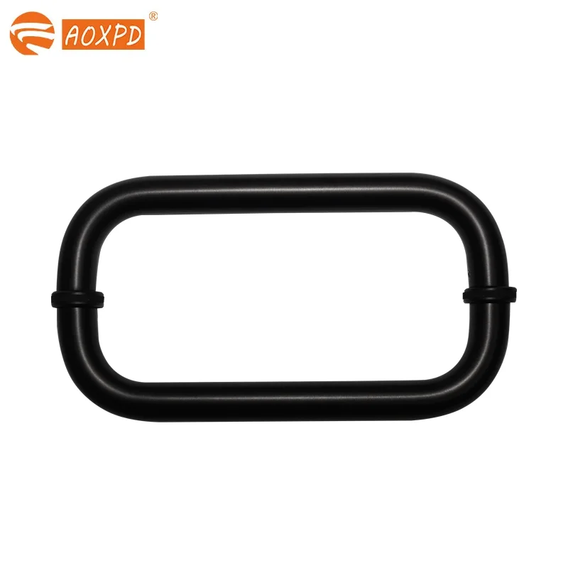 High Quality Sus 304 Tempered Black Matte Glass Shower Door Handle Commercial Glass Door Handles