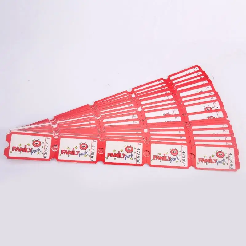 Customized Arcade Game Raffle Redemption Ticket Printing