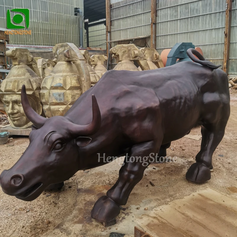 Уличная декоративная большая Литая Бронзовая настенная уличная зарядная Скульптура Быка