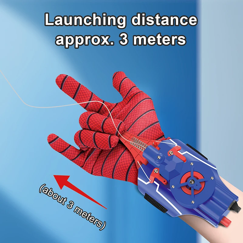 Superhero Role-Play Spiderman Ejector Launcher Wrist Toys With Gloves Cosplay Bow And Arrow Web String Shooter Toys For Boys