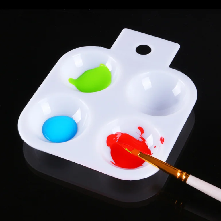 4 Wells Paint Tray Palettes Plastic Pallets for Kid,Adult,Student to Acrylic Oil Watercolor Craft DIY Art Painting