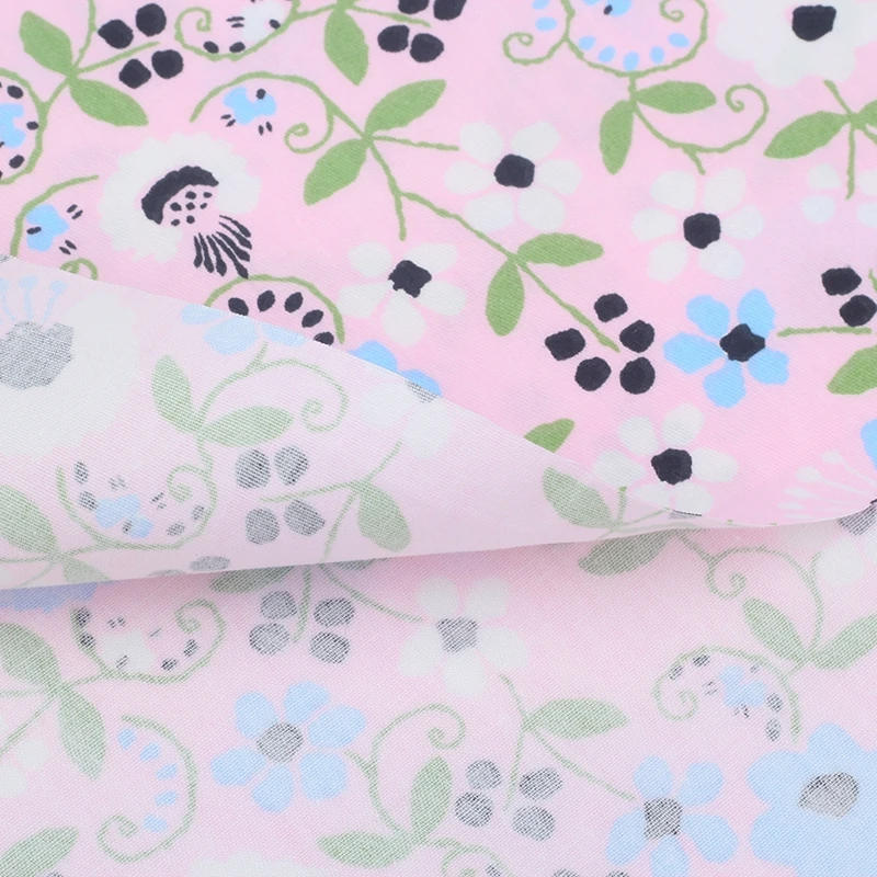Hot Sale Pink Printed Cotton Fabric High Quality Quilting Home Textiles For Sewing Handicrafts