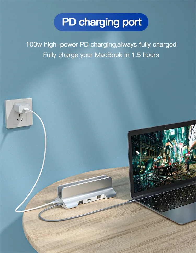  Двухпортовый Usb-концентратор 3 0 высокоскоростной Usb C-порт type-c многопортовый адаптер серебристый компьютер OEM зарядная док-станция для