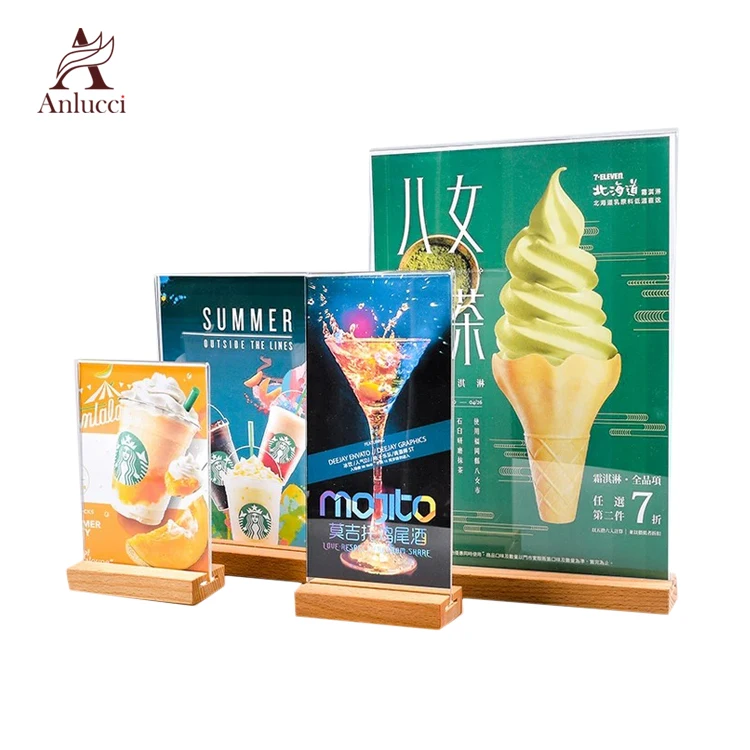 
Log Base Strong Magnetic Acrylic Menu Price Crystal Wine Table A4 A5 A6 Acrylic Display Stand 