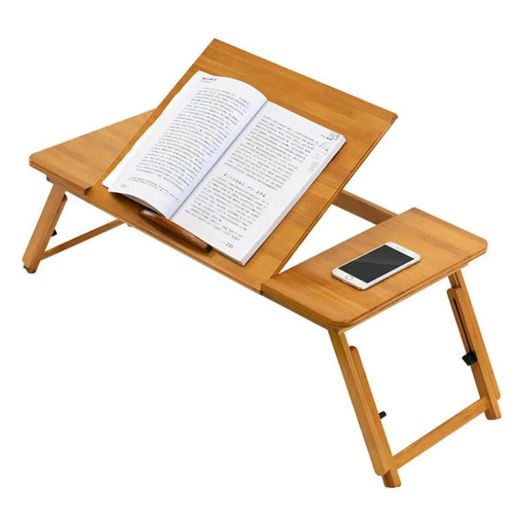 Customized wooden and bamboo bed folding computer study desk notebook writing desk dormitory small table