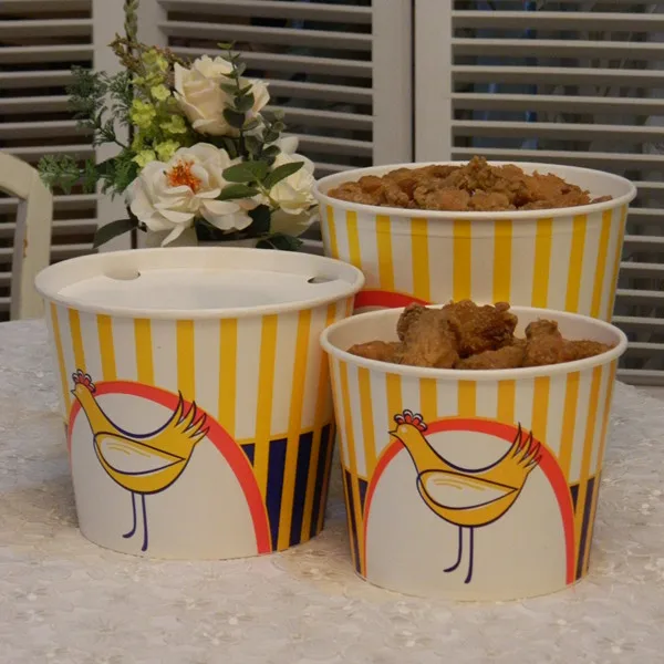 Оптовая продажа бумажный ковш для курицы с крышкой на заказ
