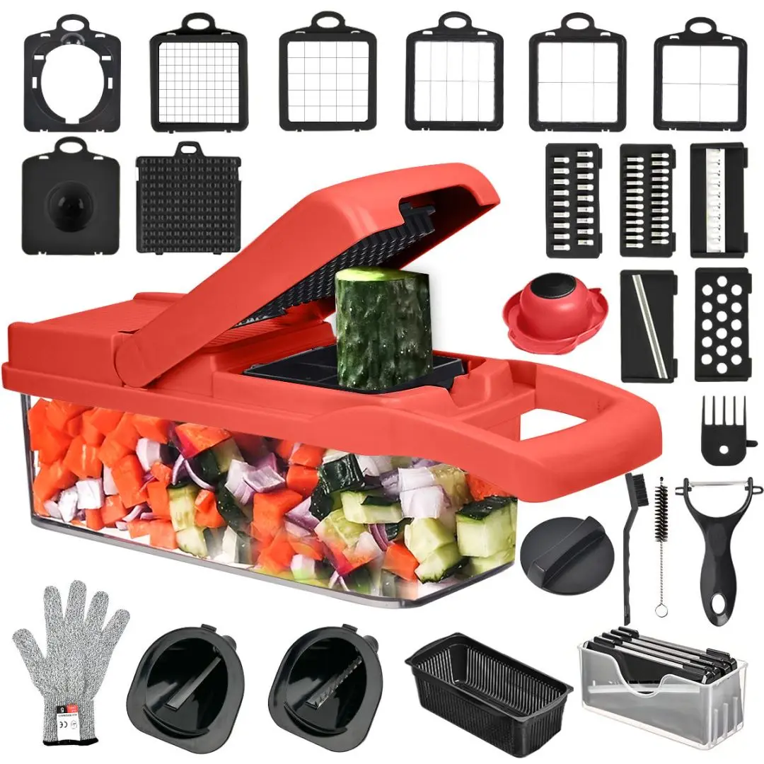Hot Sale Kitchen Tools Home Use Fruit Hand Press Vegetable Food Chopper Multifunctional Vegetable Cutter