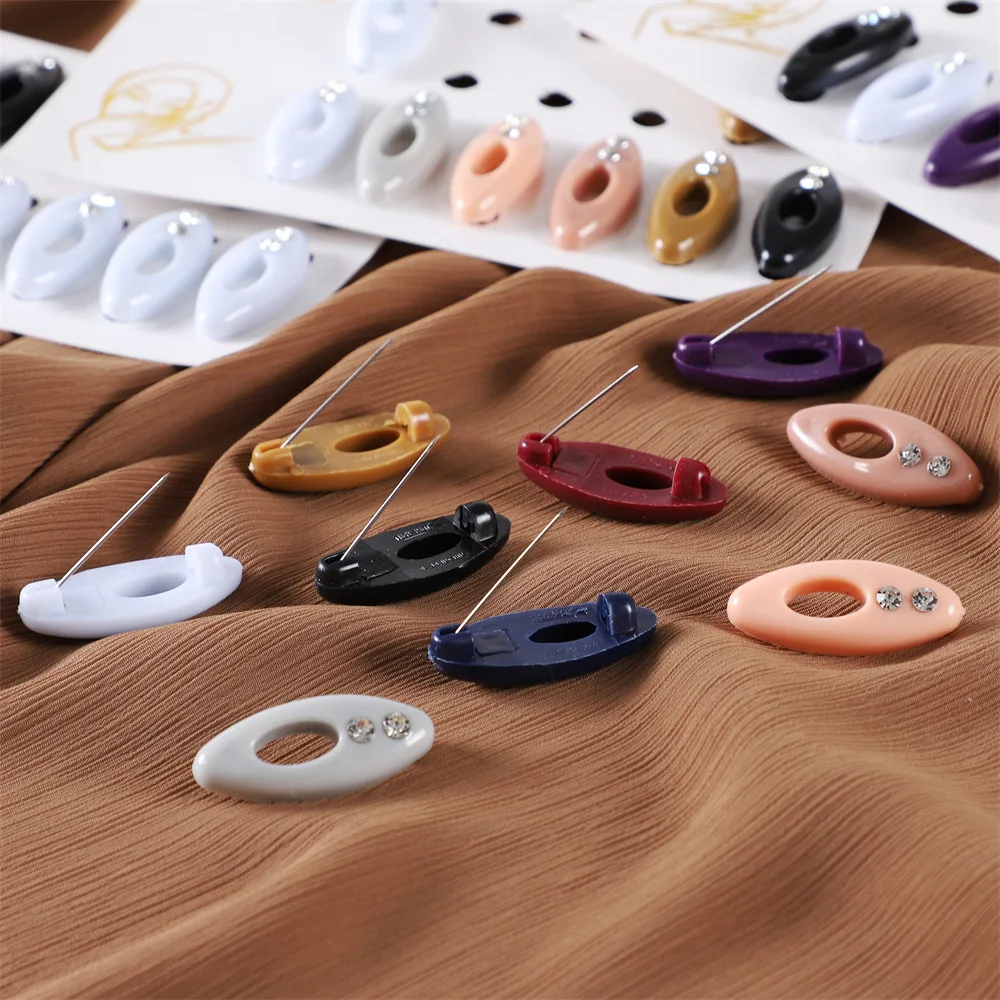 Meet all your needs Wholesale Top Sale Plastic Muslim Hijab Pin Scarf  Women brooch Clips Headscarf  Accessories Buckle