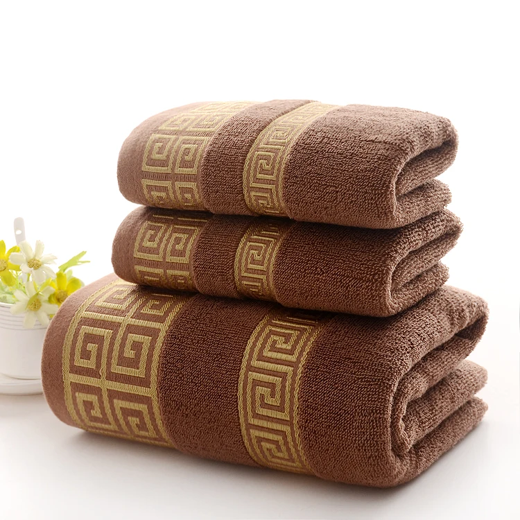 Benefits! Pure cotton terry traditional absorbent thick towel, back shaped high-end long face towel