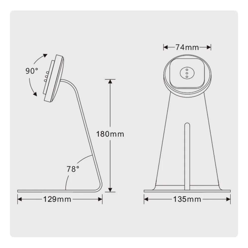 11 inch Emonita Wireless Charging Magnetic Desktop Tablet Stand for iPad Pro 1/2 Air