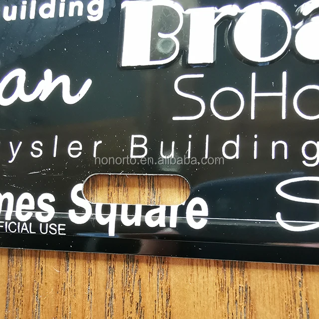 Modern original name place for New York aluminum car licence plate car plate with letters